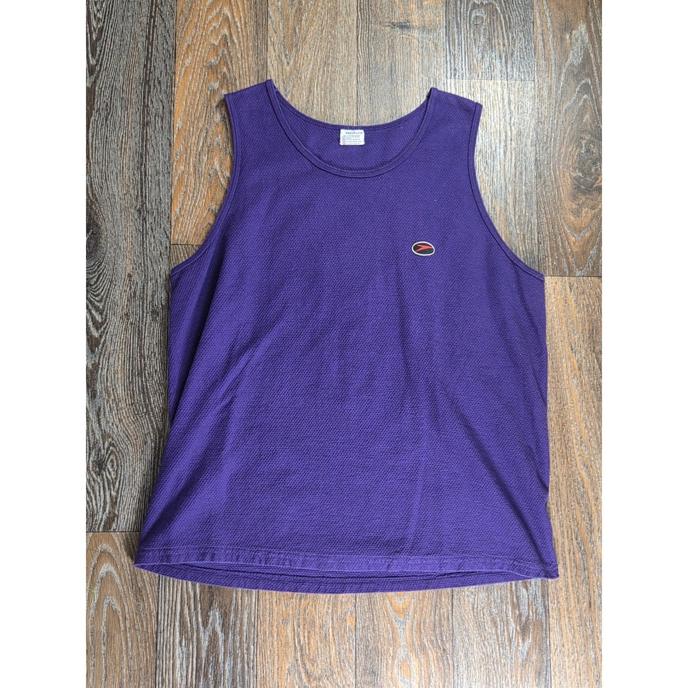 Vintage Speedo Purple Mesh Tank Top Made in USA Mens Large Graphic Sleeveless